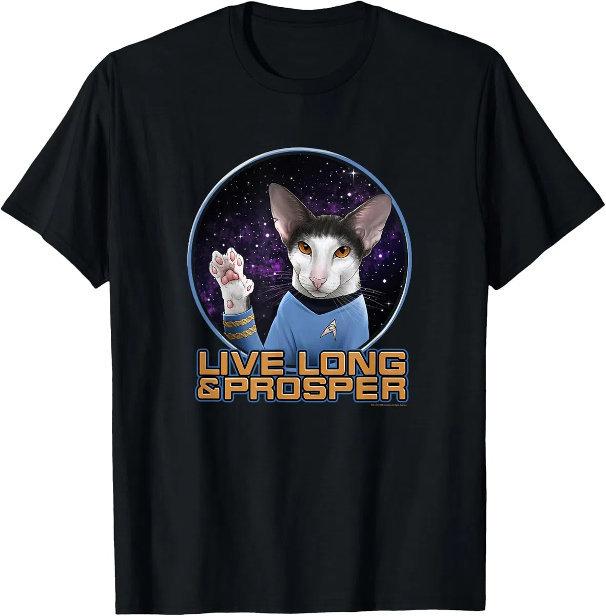 Star Trek Original Series Spock Cat Prosper Maglietta