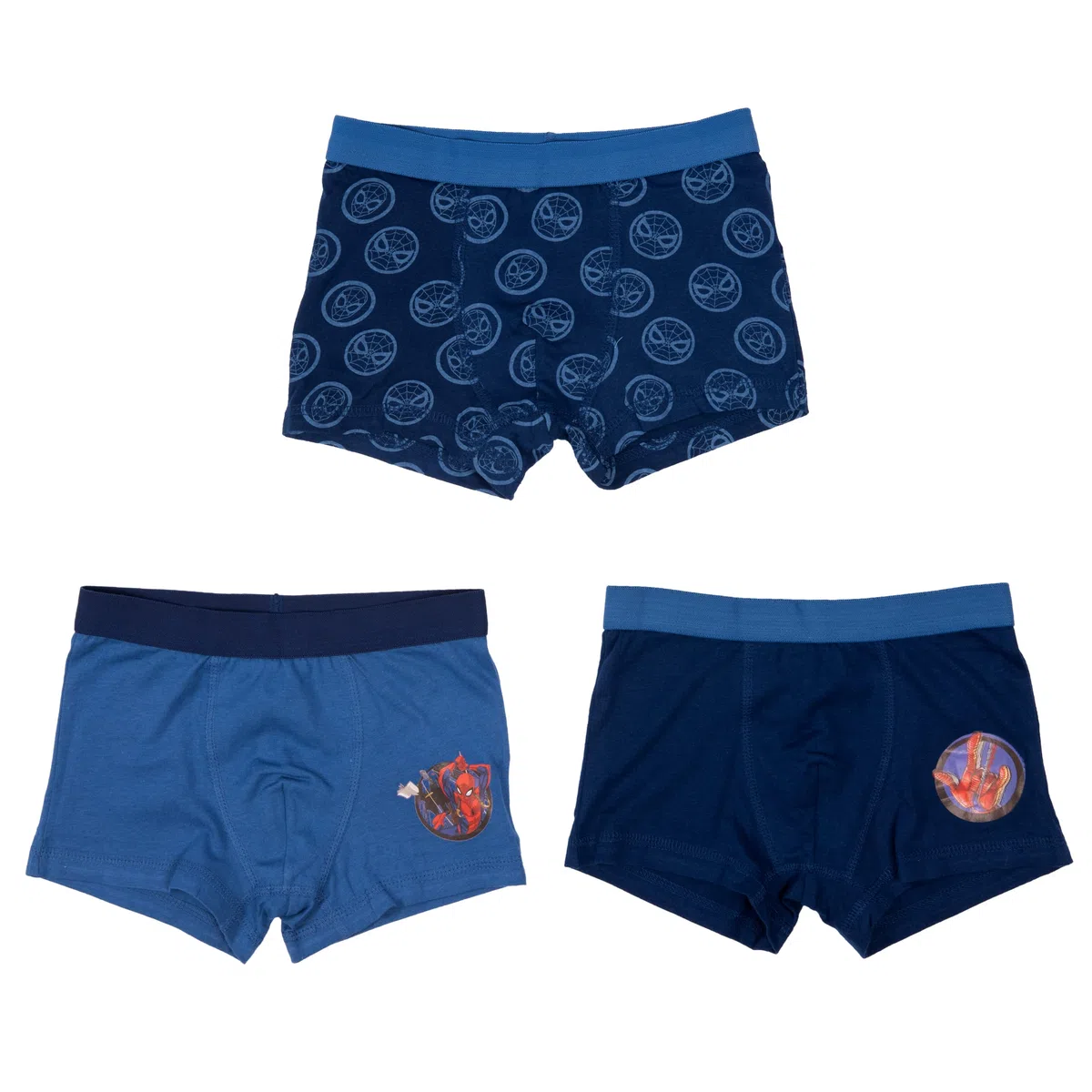 Marvel Spiderman Boxer da ragazzo Mutande Intimo Blu (confezione da 3)