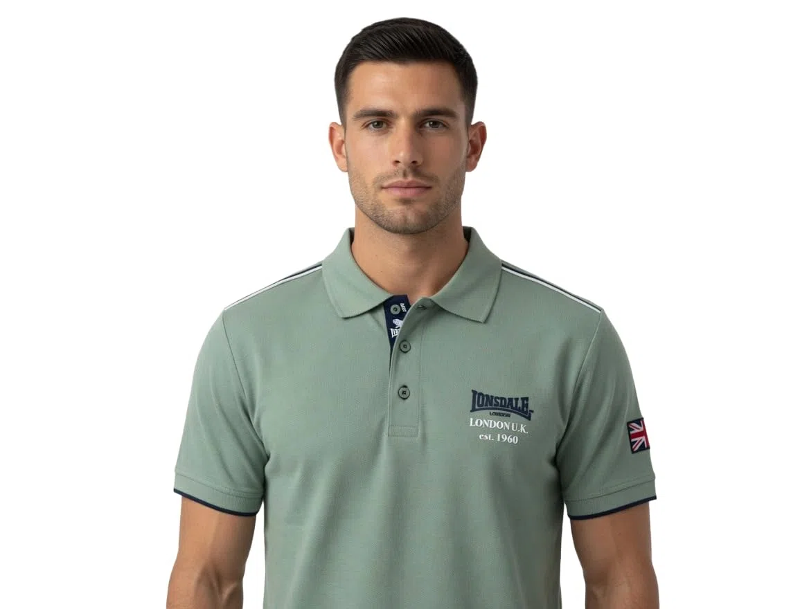 Lonsdale Polo Uomo Piquet Slim Fit Moda