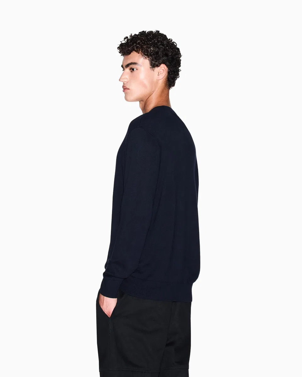 Armani Exchange Icon Project, Embroidered Logo Pullover Uomo (Pacco da 1)