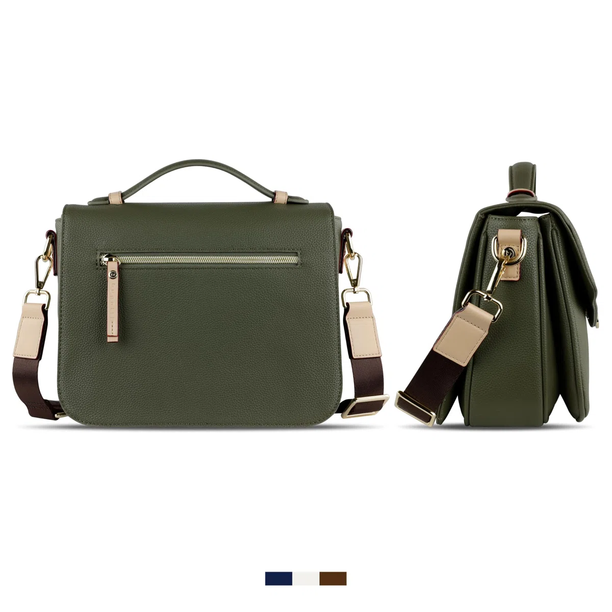bugatti Ella Classic bag da donna, borsa a tracolla in ecopelle, borsa con manici