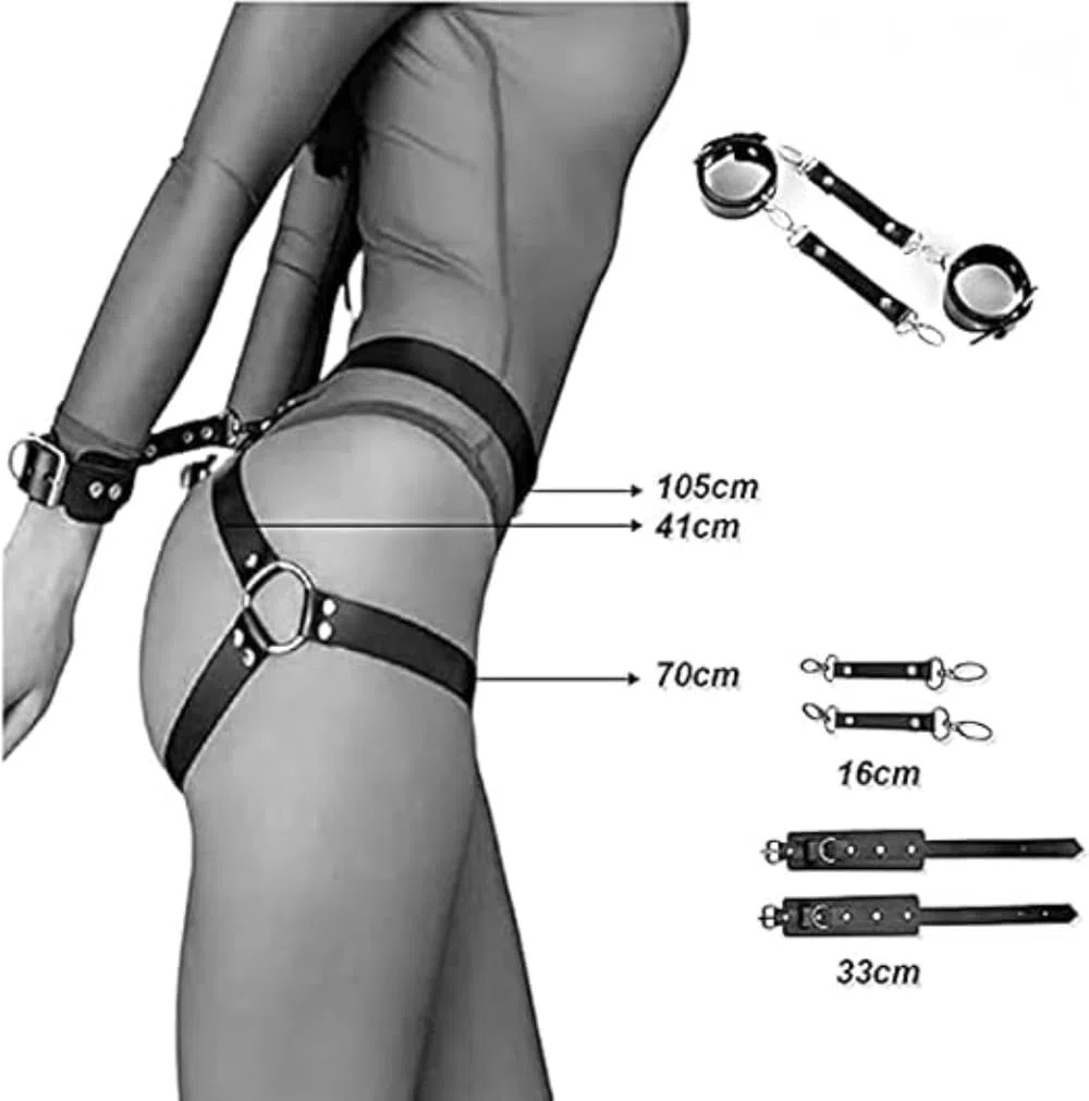 1 Pièce Cinturini yoga per gambe di sostegno B-š-d-m in pelle nera