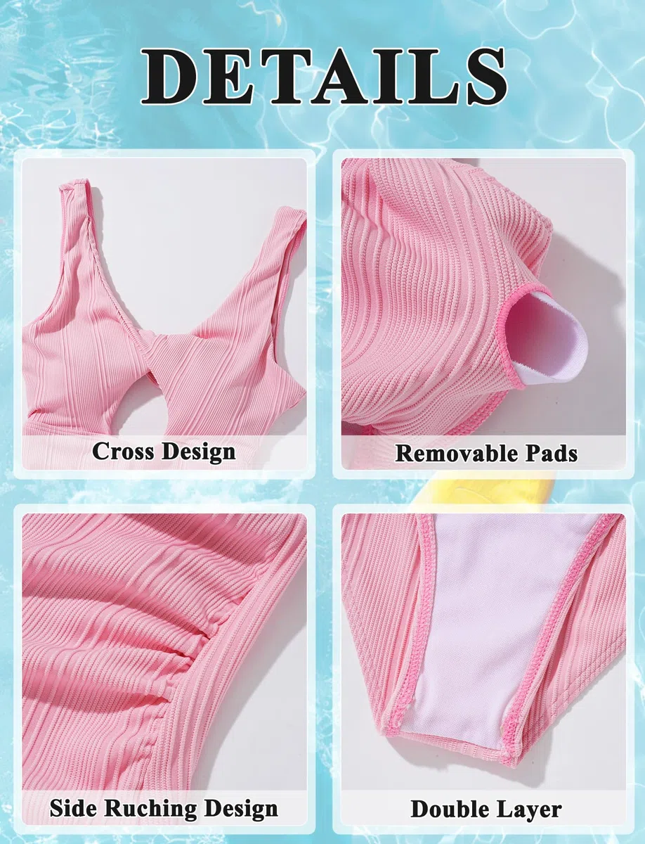 FEOYA Costume da Bagno Premaman, Costume Intero Contenitivo per Gravidanza, Costume Bagno Donna in Gravidanza S-XL