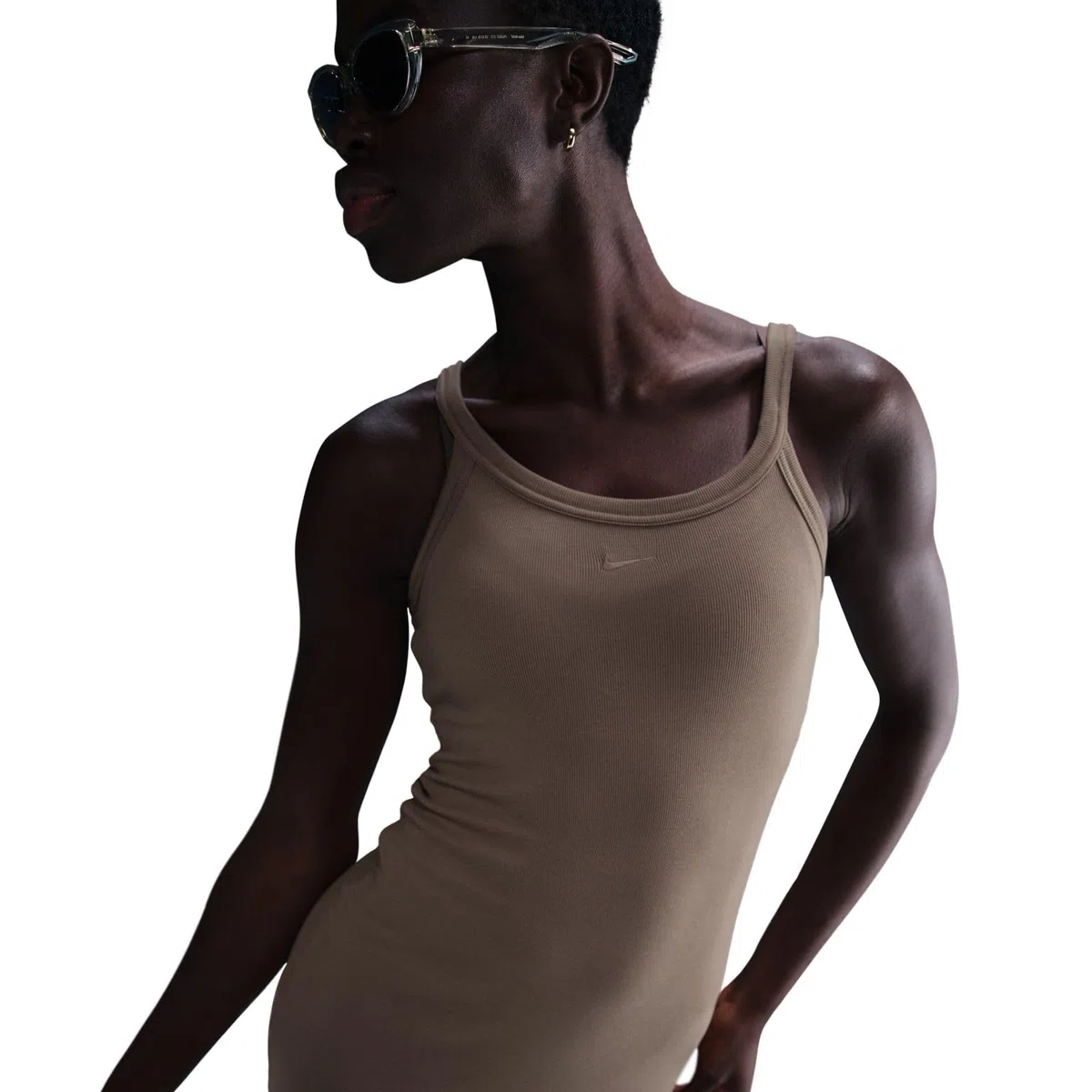Nike Nike Sportswear Chill Knit ENG Anliegendes Mini-Rib-Tank-Kleid (Damen) Mini Abito da Serbatoio a Coste Donna