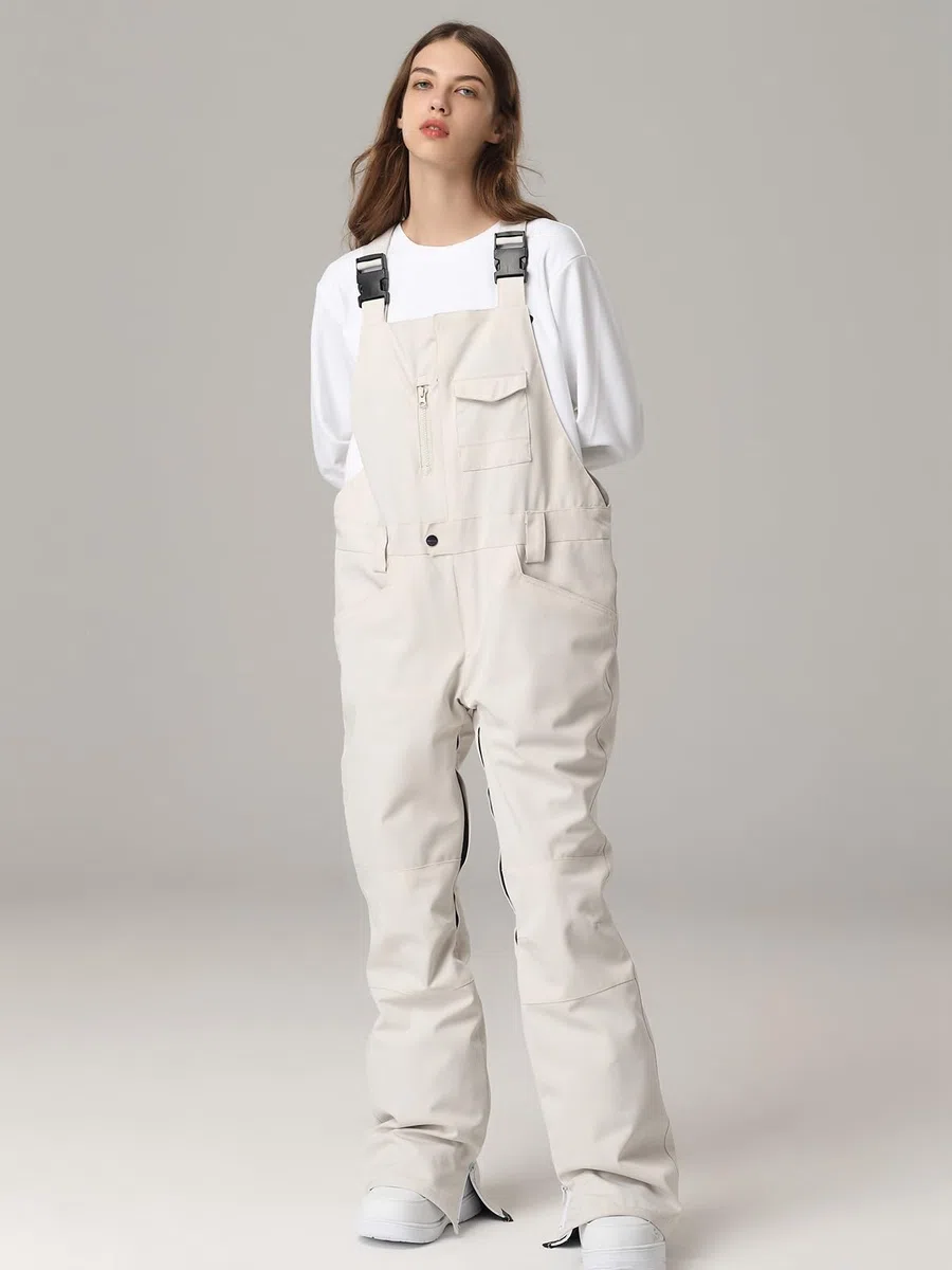 HOUZONIY Pantaloni da Sci da Donna, Bavaglino da Neve, Impermeabili, Antivento, isolati, Resistenti all'Usura, Salopette, Escursionismo, Arrampicata