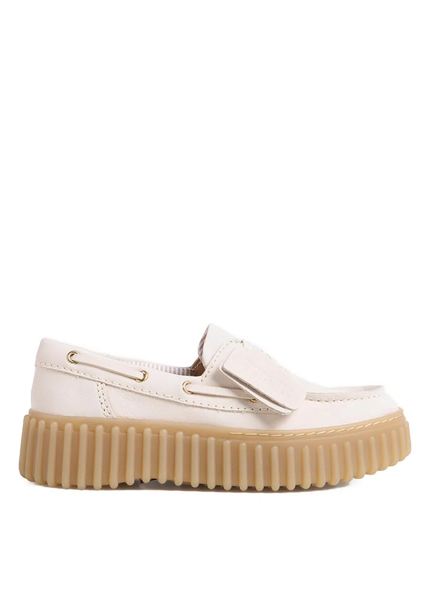 Clarks Torhill Boat Cream Nubuck 36