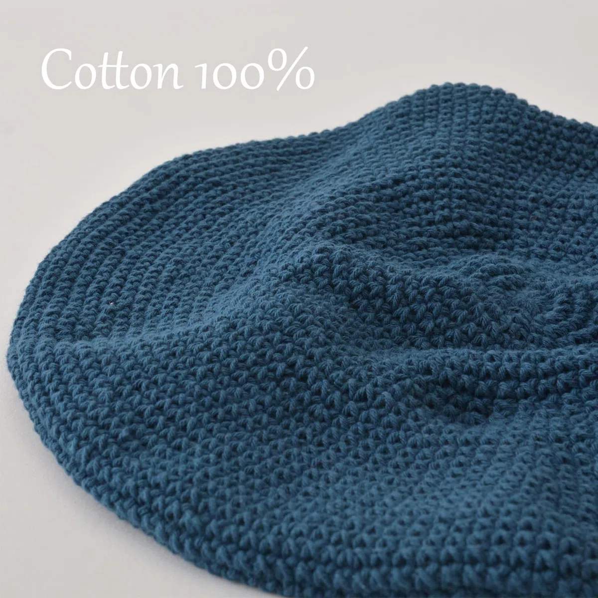 Cappello A Maglia E Basco Donna, Cappellino all'Uncinetto in 100% Cotone, Berretto Francese da Uomo Crochet Fatto A Mano per L'Estate E l'inverno