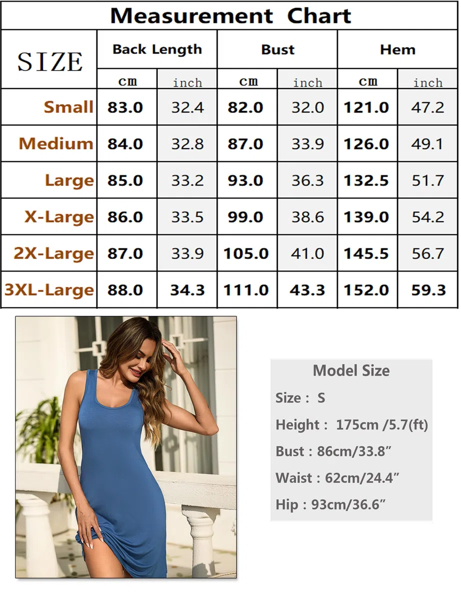 Marvmys Camicia Notte Donna Estate Cotone Senza Maniche Elegante Semplice e Informale Abbigliamento da Notte S-3XL