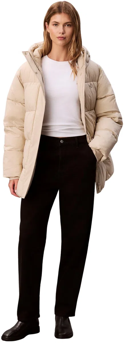 Calvin Klein Donna Piumino Belted Midweight con Cintura in Vita