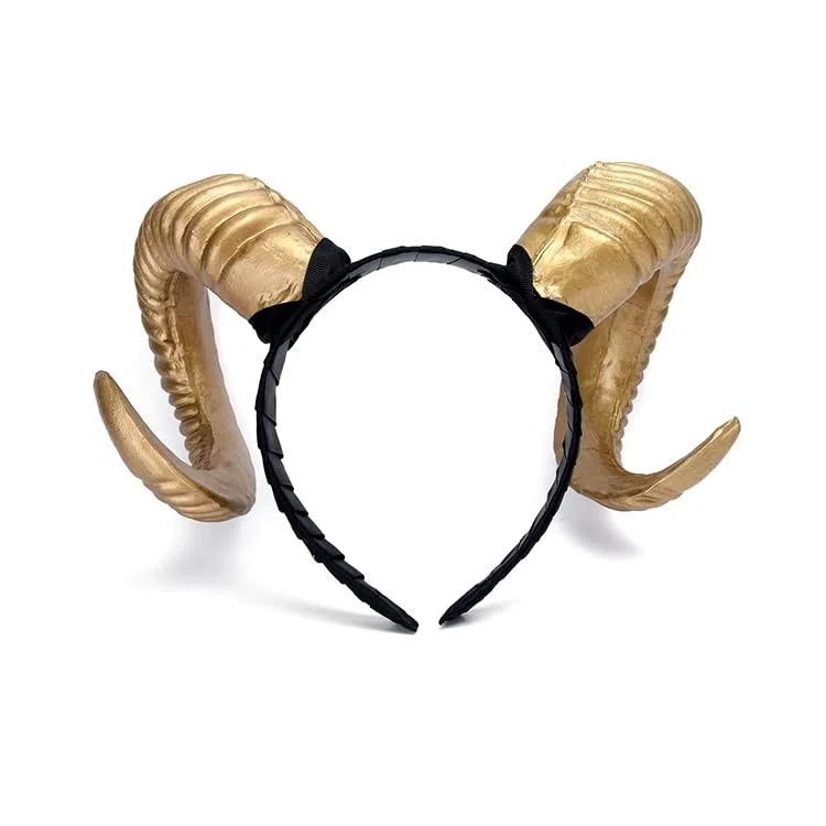 Cerchietto per capelli in corno di pecora gotico per Halloween, accessorio per cosplay, decorazione per feste, cosplay, copricapo