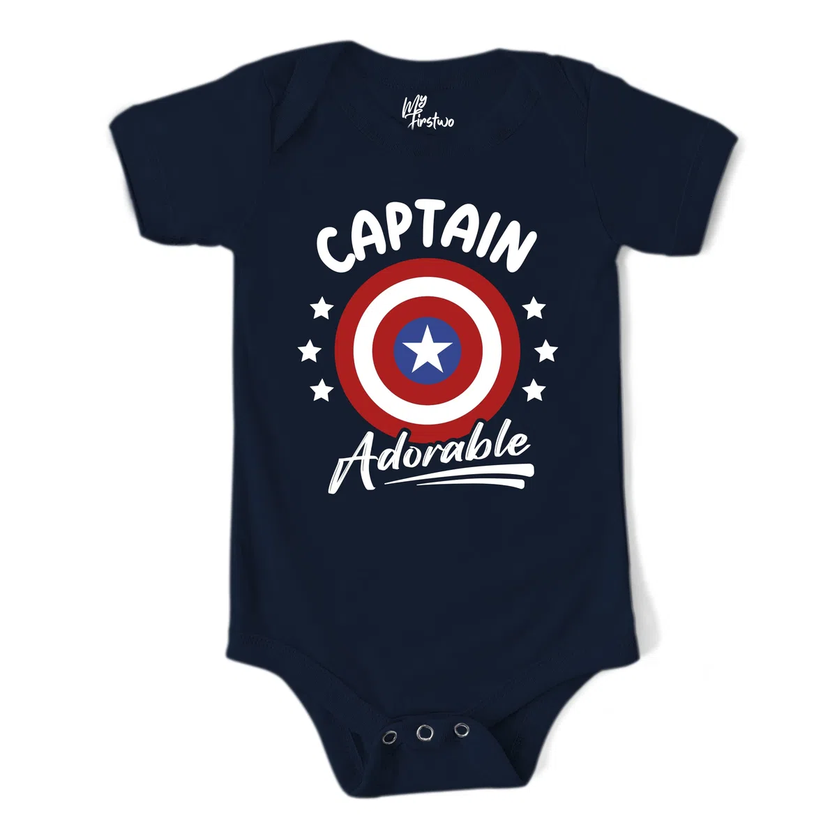 Body Neonato Divertente Captain Adorable - Body Bimbo Manica Corta per Baby Supereoi Unisex 100% Cotone Morbido e Traspirante, Simpatica Idea Regalo Baby Shower
