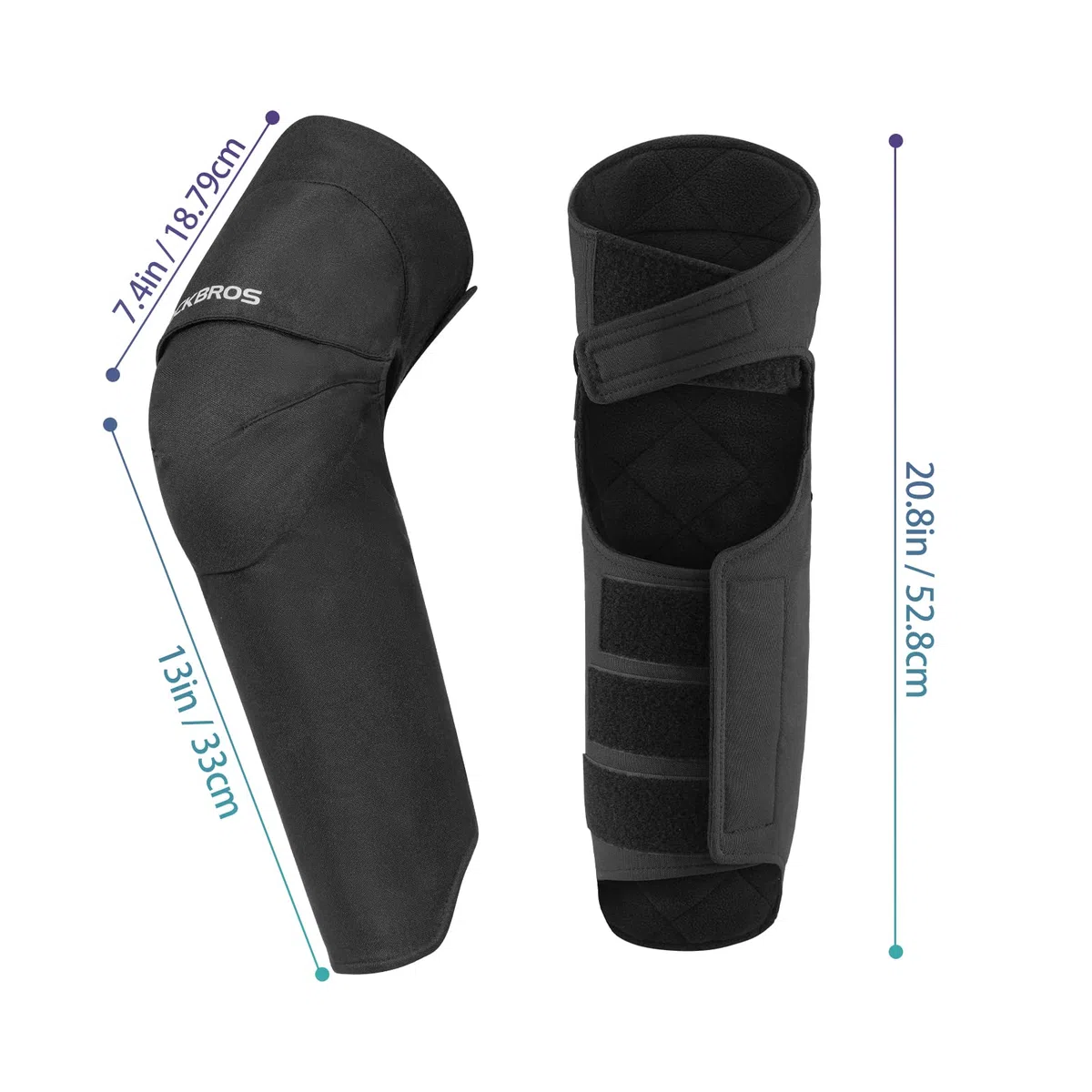 ROCKBROS Scaldamuscoli Ciclismo, Manicotti Gambe Invernali MTB, Gambale Antiurto Riflettenti, Gambali Termici Antivento Bici, Uomo Donna Unisex