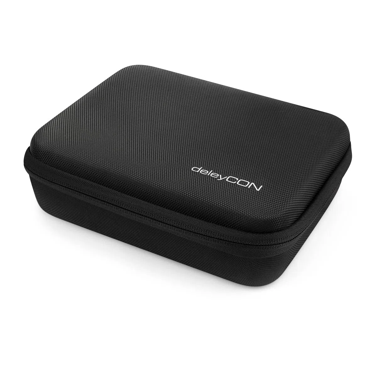 deleyCON Viaggio Accessori Organizer Borsa Feltro Grande - Hardcase con Divisori - per Elettronica, Caricatore, Alimentatore, Cavi, Auto, Accessori da Viaggio, Tagliacapelli, Fotocamera - Nero