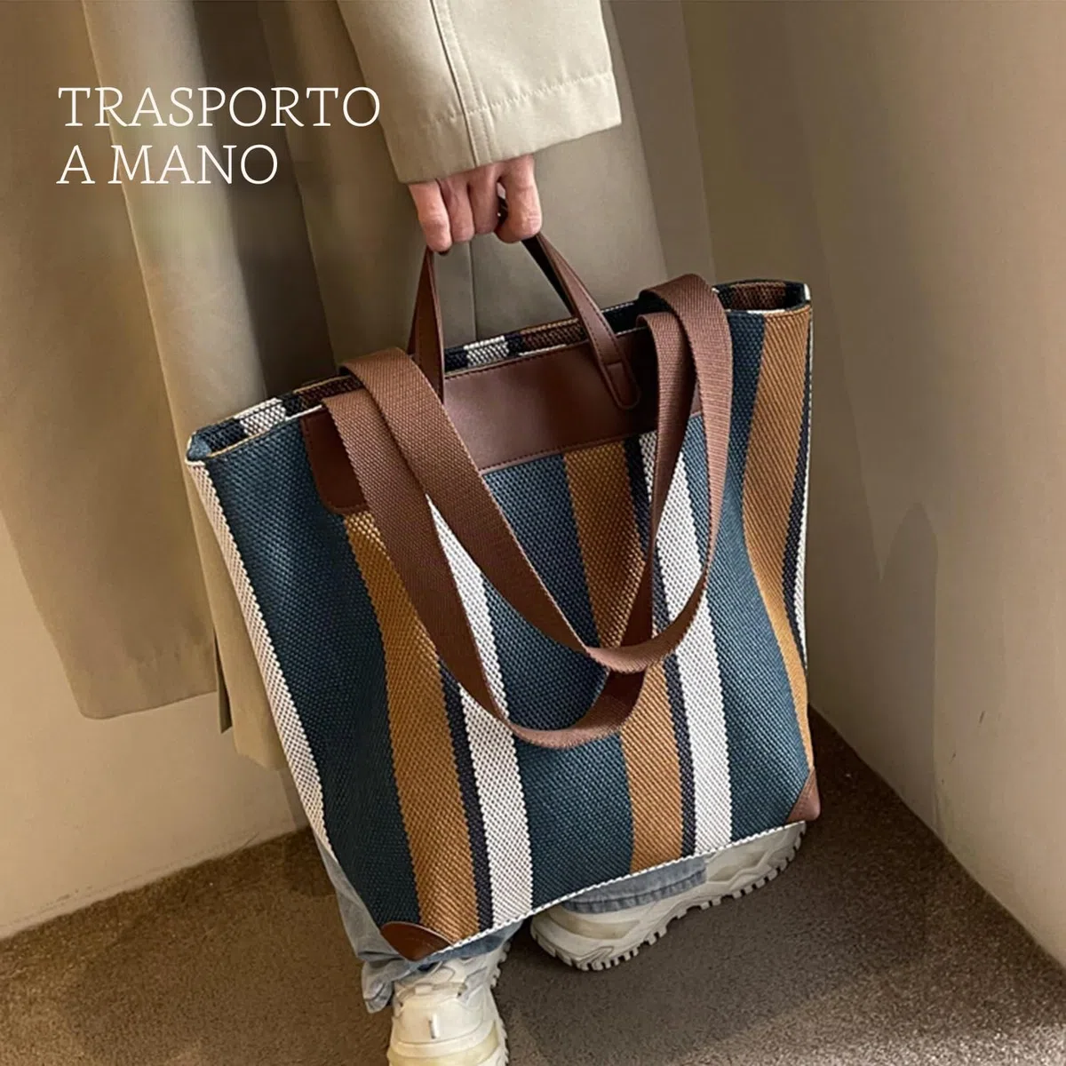 Borsa da lavoro grande da donna – Borsa a tracolla in tela per ufficio e uso quotidiano, borsa a spalla con ampio spazio di archiviazione