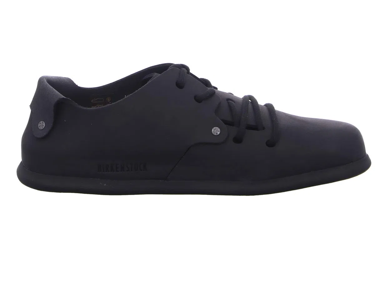 Montana Black Leather Adults Lace up Shoes
