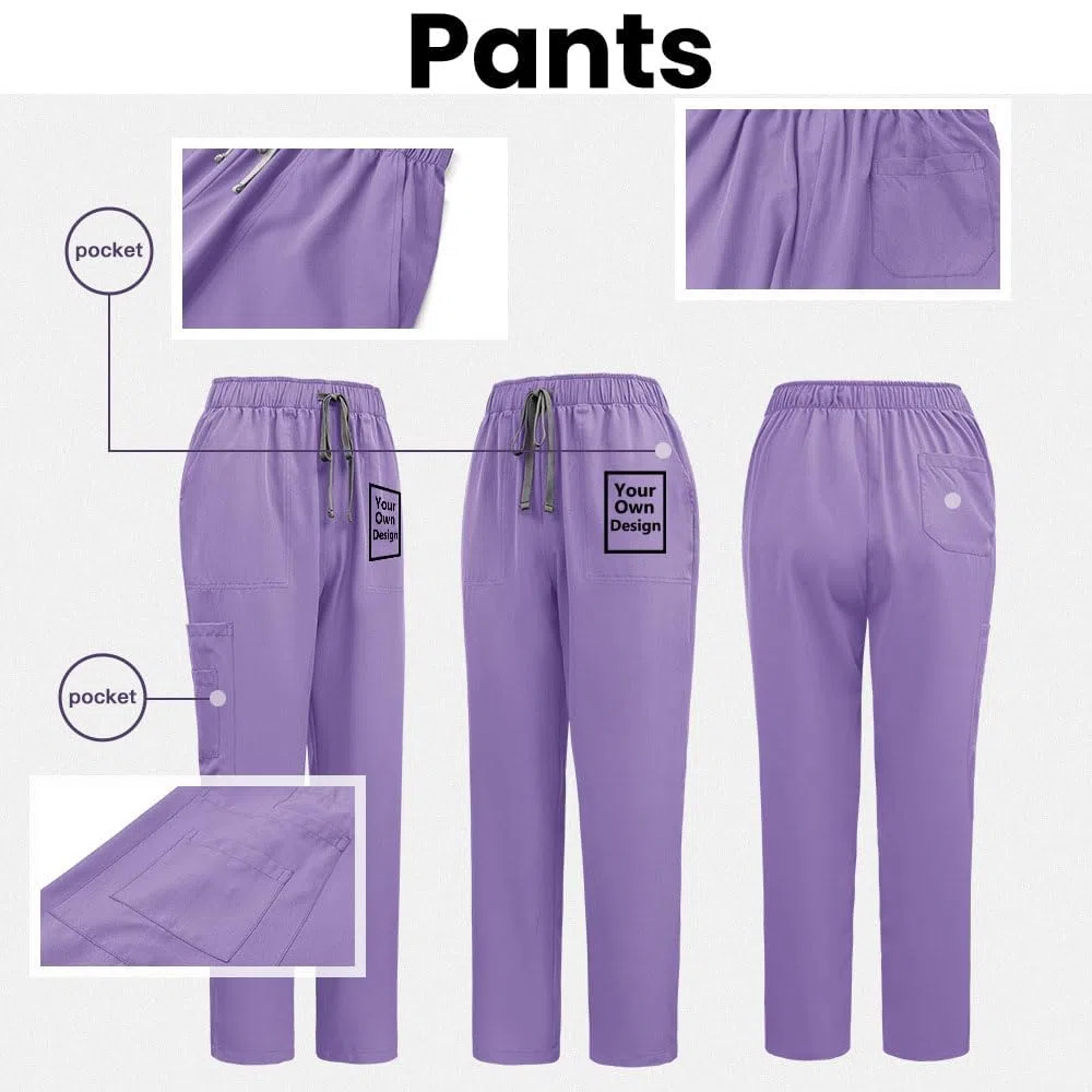 Set di scrub da donna, Uniforme Sanitaria Donna, set personalizzato per infermieri, chirurgici, ospedali, uniformi mediche, estetiste