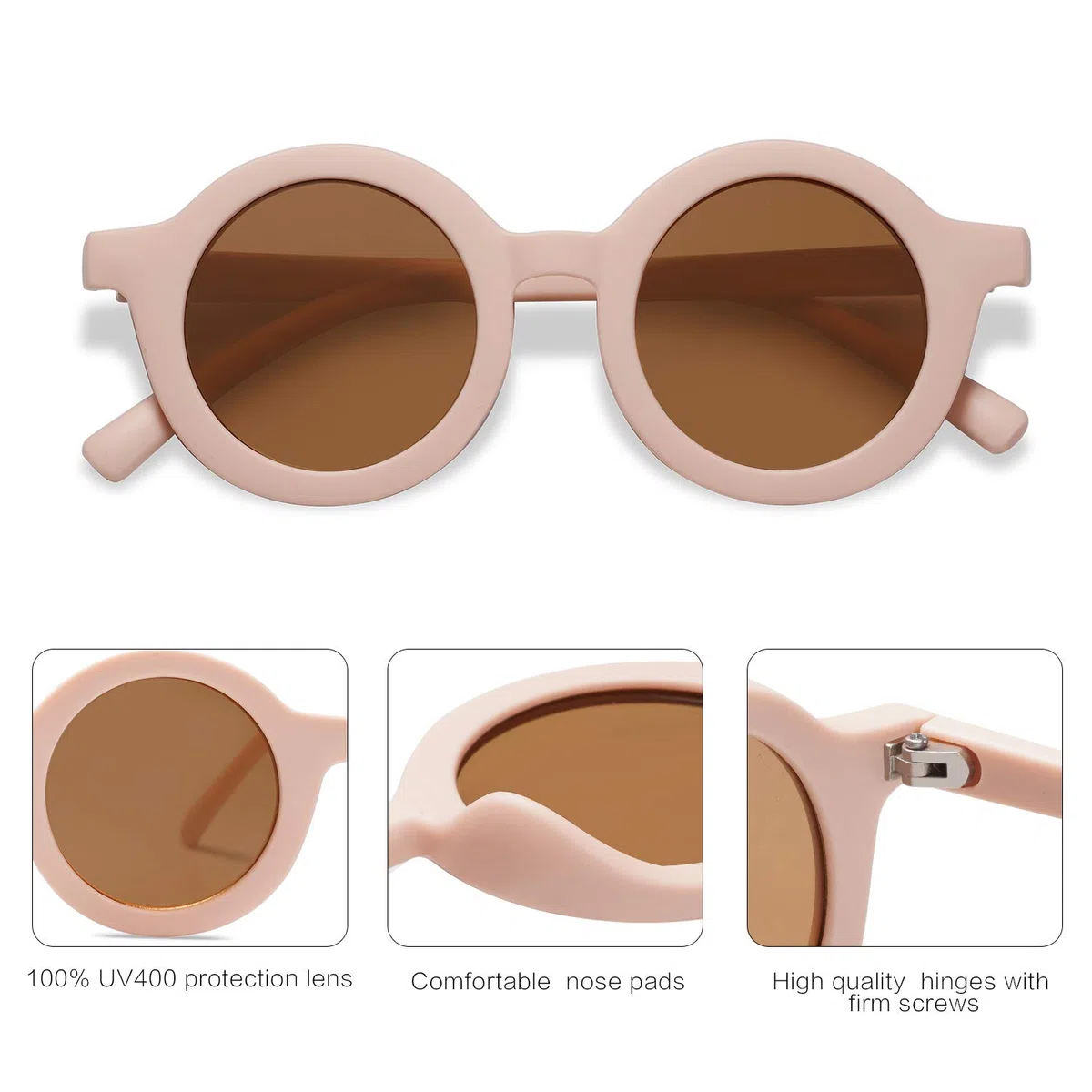 SOJOS Simpatici occhiali da sole rotondi per bambini Girls Boys Protezione UV400 SK5606