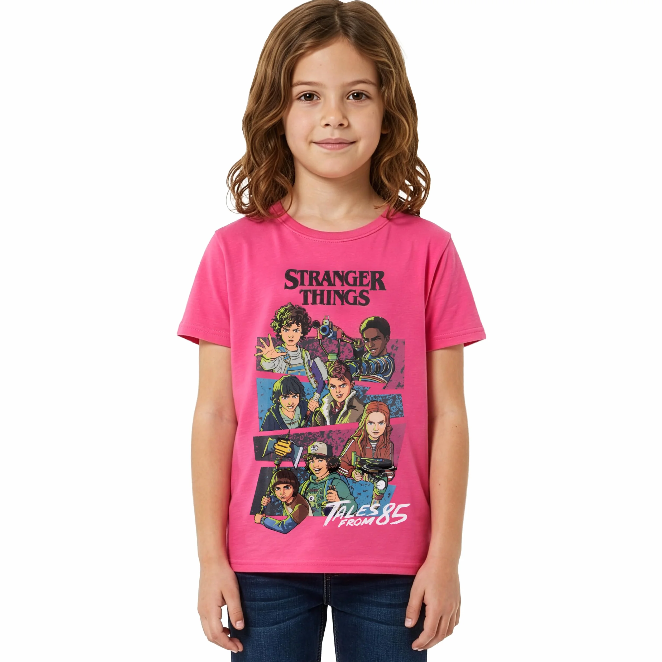 Stranger Things T-Shirt da Ragazza, T-Shirt da Ragazza Tales from ’85, Maglia Ragazza A Maniche Corte