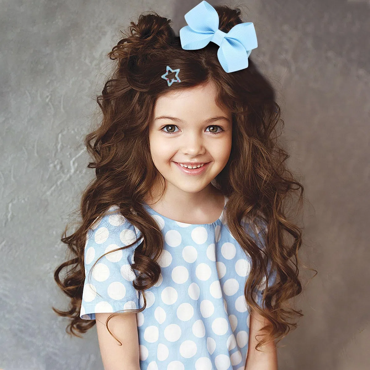 SKHAOVS 33 Pezzi Blu Tiny Hair Bows Clips Bambini Neonati Grosgrain Ribbon Bows Barrette per capelli Mollette per Capelli Bambina Fermagli Capelli Clip Dolci Elastici Ragazze(Cielo blu)