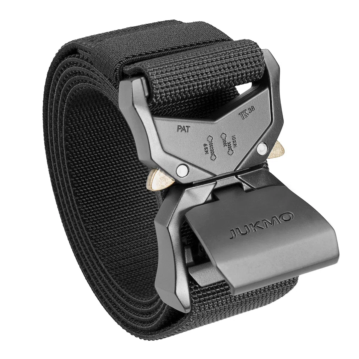 JUKMO Cintura Tattica Militare da Escursionismo Rigger da 3,8 cm, in Nylon con Fibbia a Sgancio Rapido Resistente