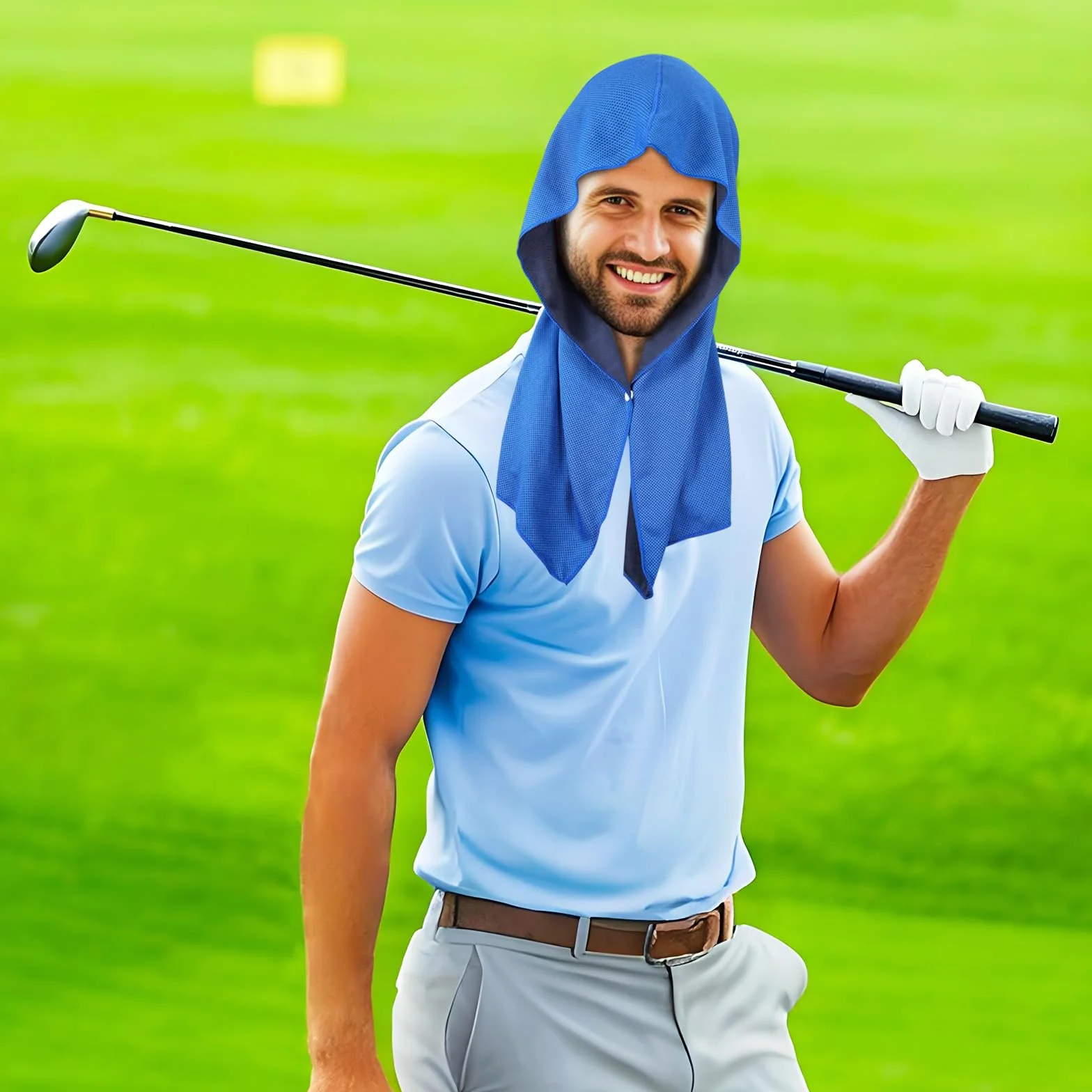 Asciugamano Rinfrescante Sportivo, Bandana Refrigerante, Asciugatura Rapida Asciugamano con Cappuccio Rinfrescante, Asciugamani Rinfrescanti per Collo e Viso per Sport Campeggio Spiaggia Aperto