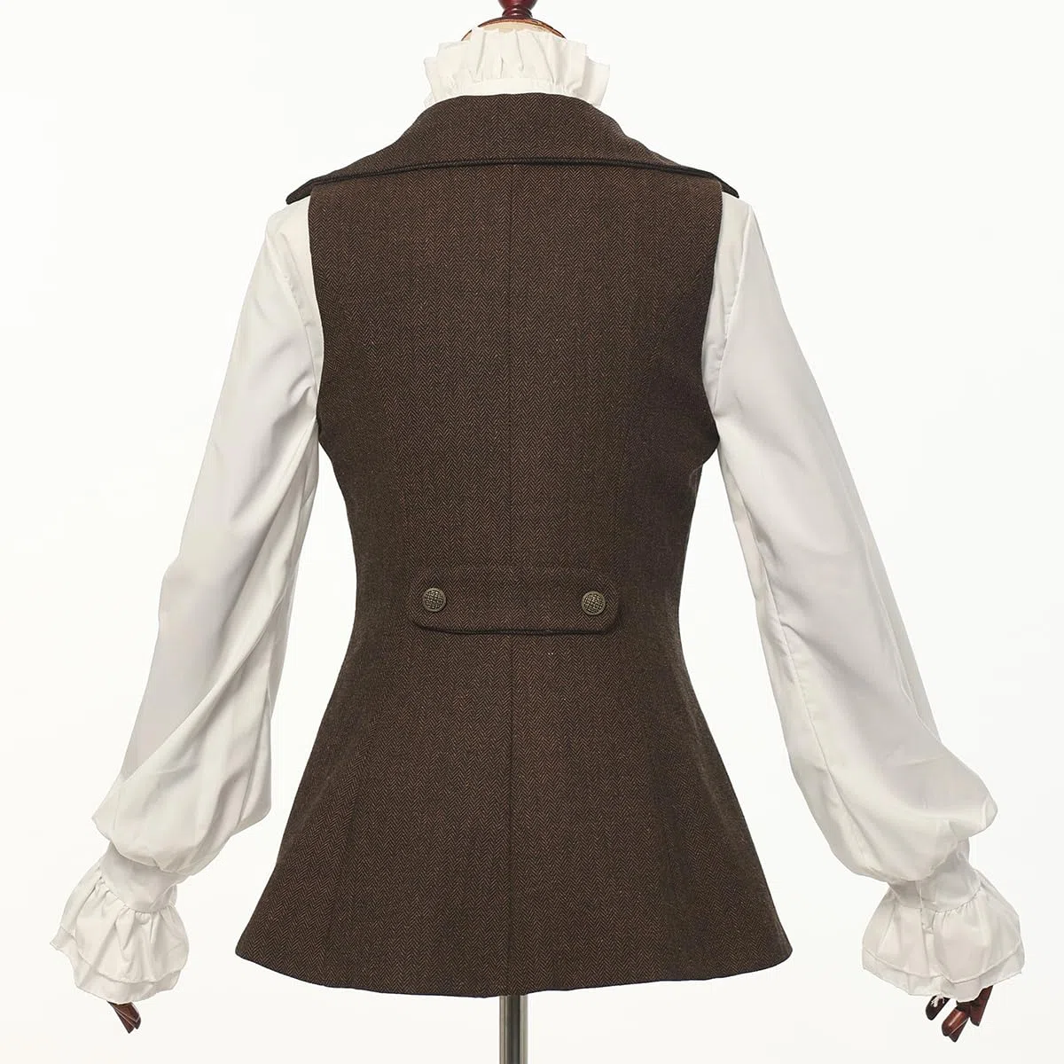 Gilet vittoriano da donna, stile anni '20, stile rinascimentale, in tweed, stile gotico, steampunk, giacca top