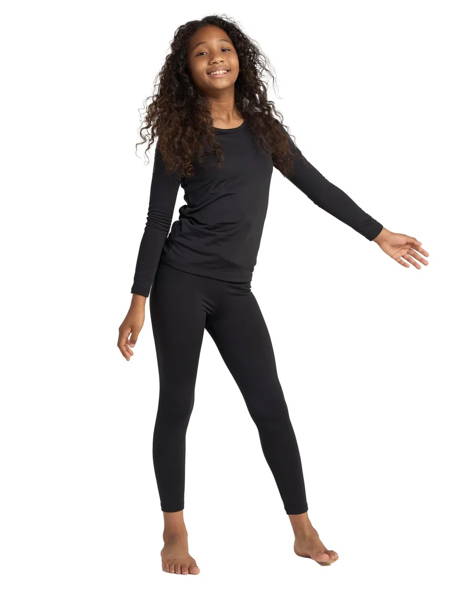 LAPASA Bambina Set Termico Intimo Maglia Manica Lunghe Pantaloni Inverno Strato Base Due Pezzi