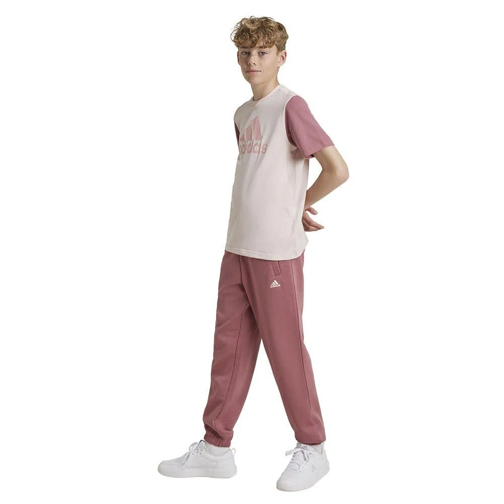 adidas Essentials Small Logo Feel Cozy Fleece Joggers Kids Pantaloni Unisex-Bambini e Ragazzi