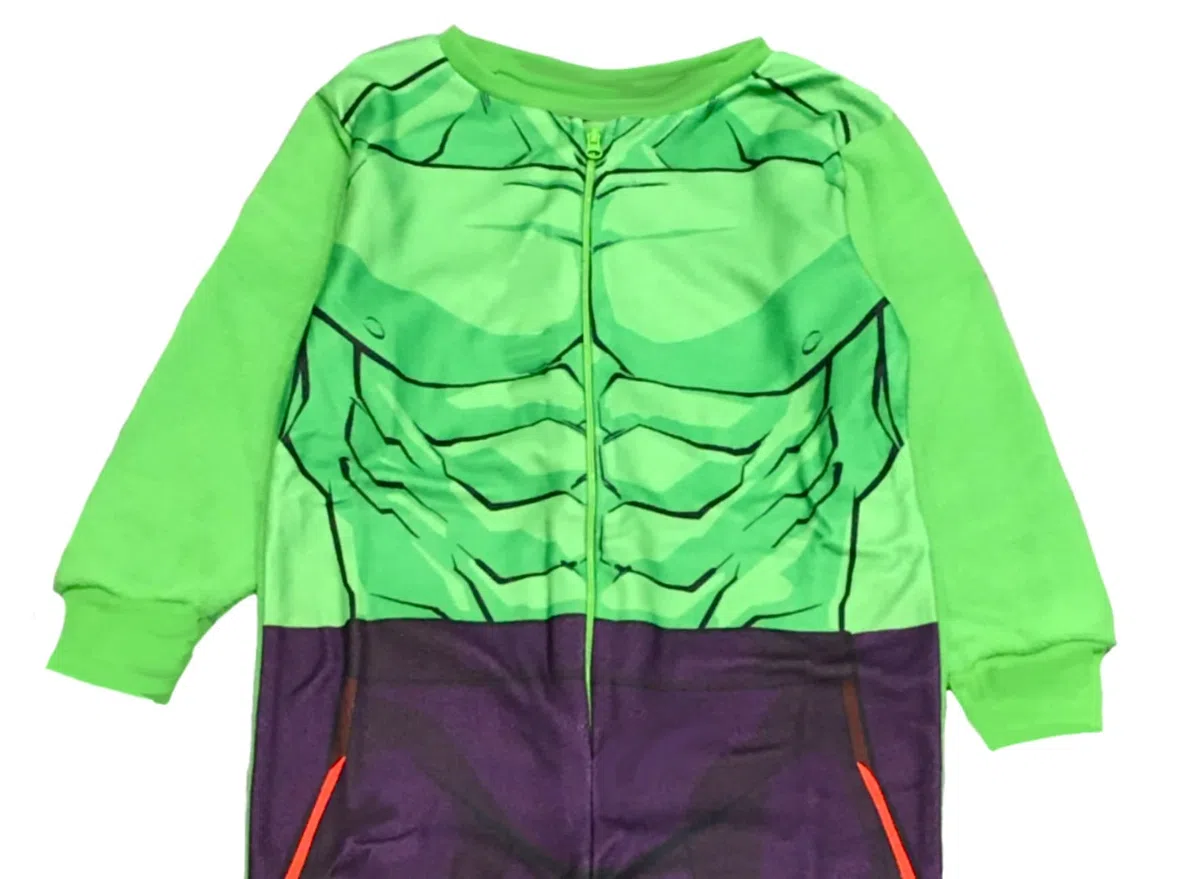 Marvel Incredible Hulk - Tutina in pile per bambini, colore: verde, 2-6 anni