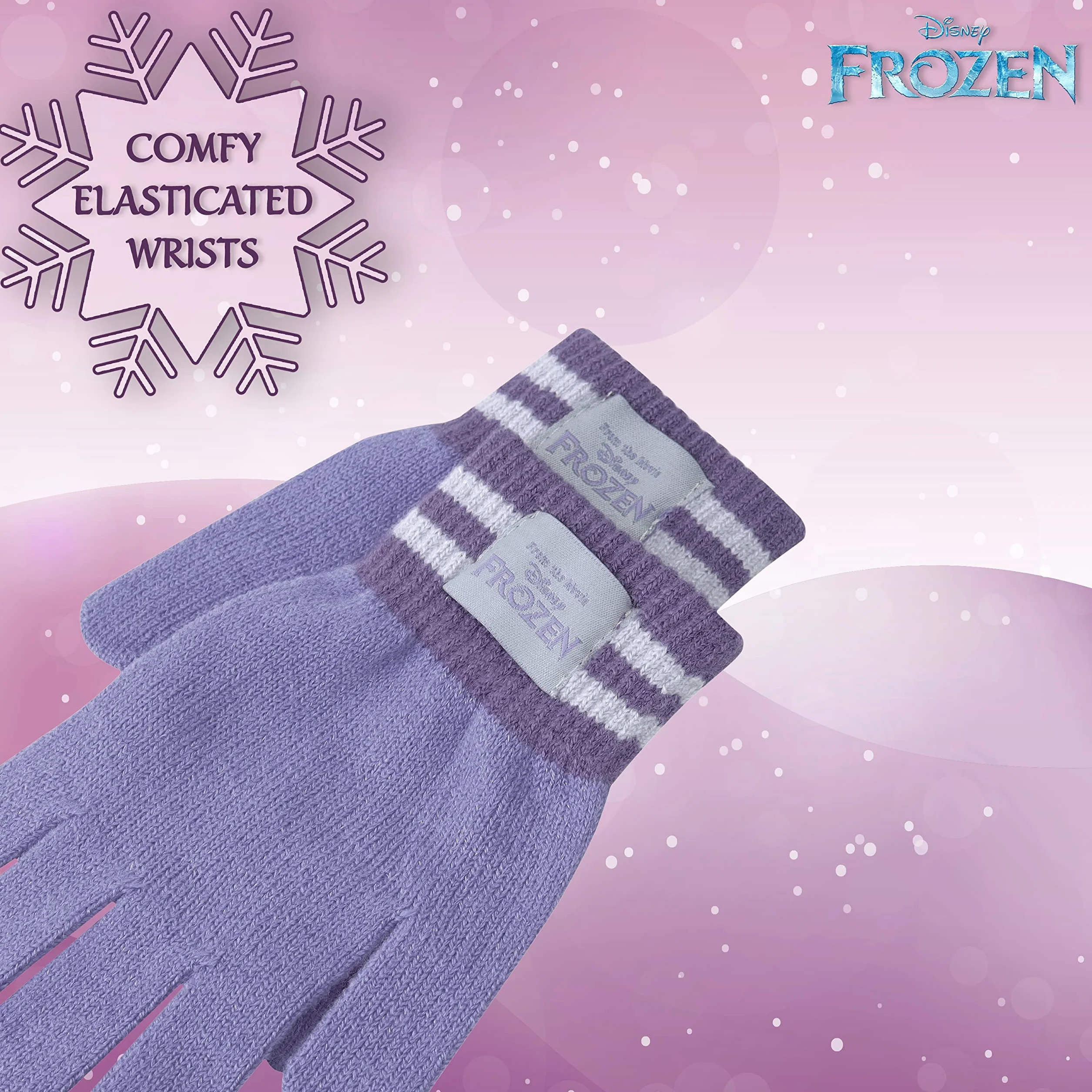 Disney Cappello Bambina Elsa Frozen, Set Invernale Cappello, Sciarpa, Guanti