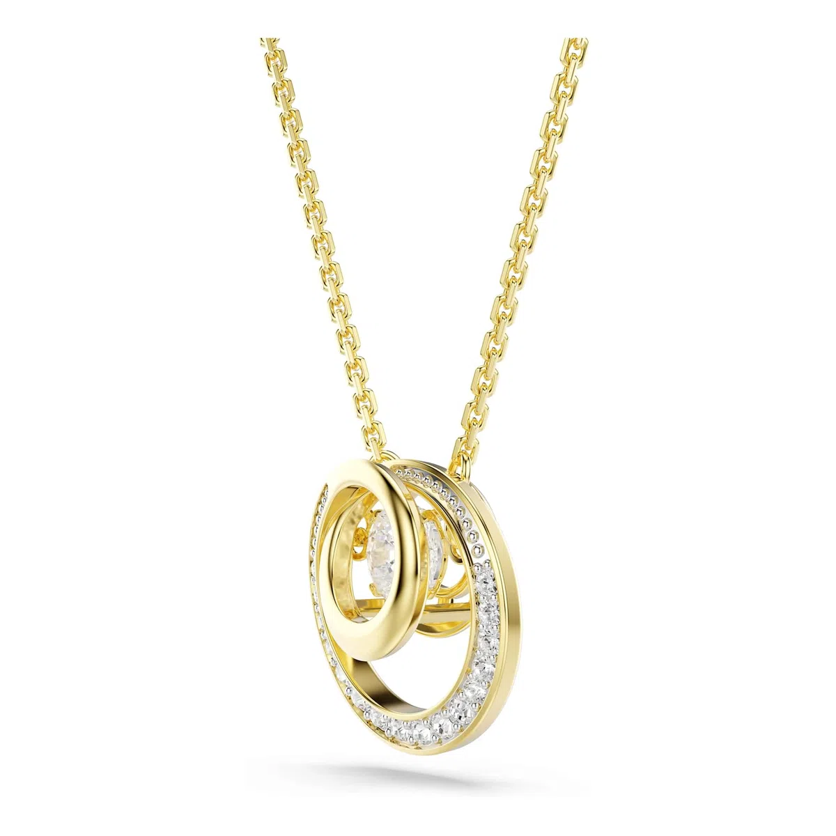 Swarovski Hyperbola Collezione, Taglio rotondo, Bianco, Placcato tonalità oro