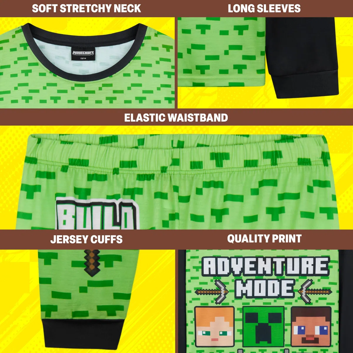 Get Trend Pigiama Bambino Set, Lungo Pigiami Bambini e Adolescenti, Accogliente Abbigliamento da Casa, Idea Regalo Ragazzo