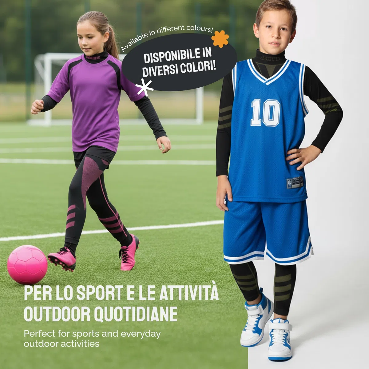 Ladeheid Completo Maglia e Calzamaglia Termiche Bambino e Bambina LAGI009