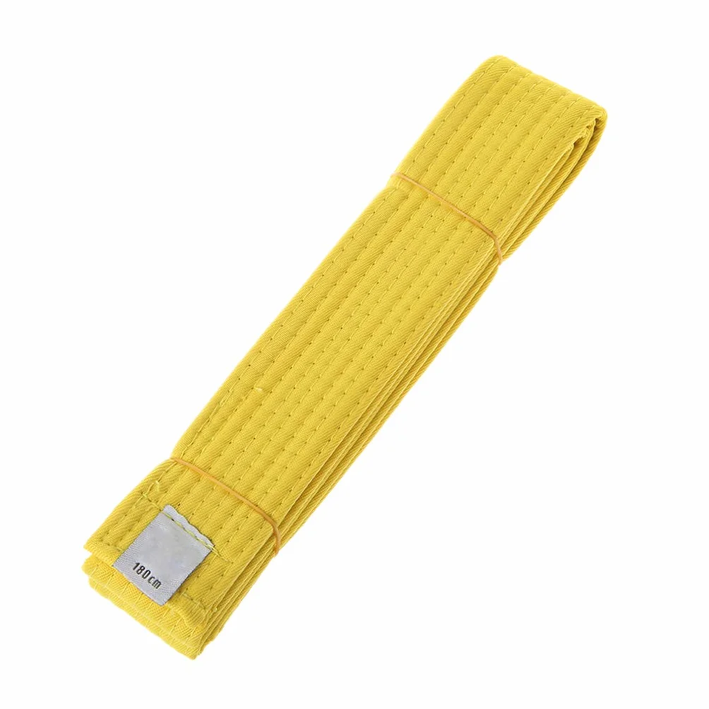 Cintura Taekwondo Professionale Karate Judo Double Wrap Cintura Sportiva a Righe per Arti Marziali 1,8 m / 2,8 m Cintura Gialla