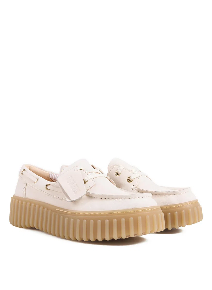 Clarks Torhill Boat Cream Nubuck 36