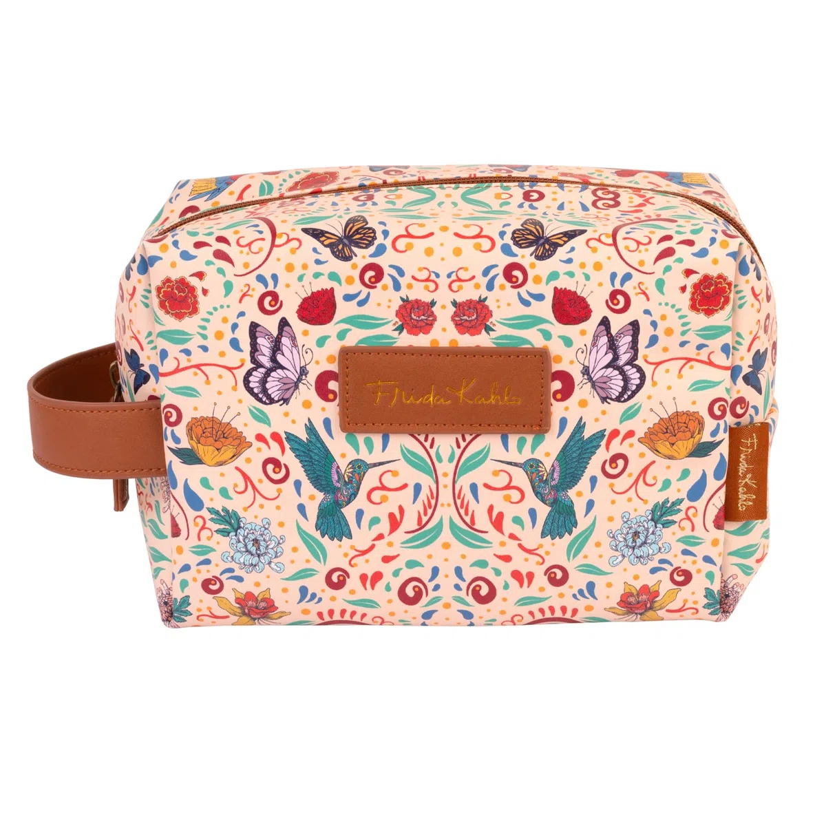 Grupo Erik Beauty Case da Viaggio Frida Kahlo - Beauty Case Donna da Viaggio Impermeabile con Cerniera e Manico | Organizer Trucchi Portatile, Regalo Donna (20 x 14,5 x 10 cm)