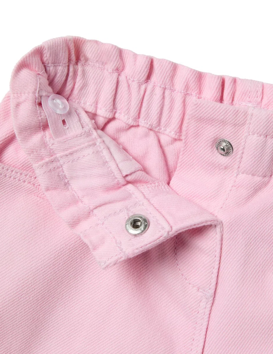 OVS Kids Short in Puro Cotone Rosa da Bimba Regular Fit con Frange