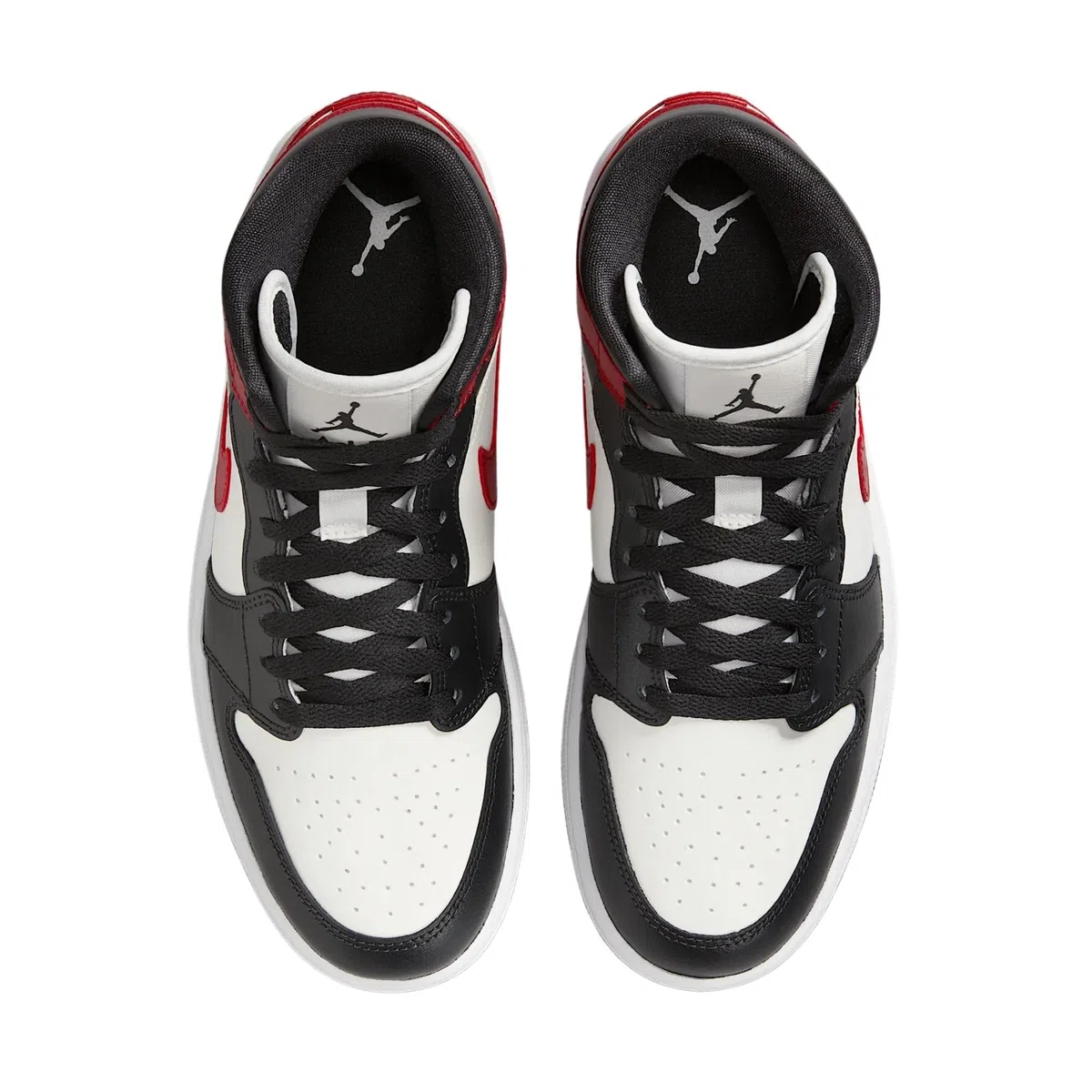 Nike Sneaker Basse da Donna Air Jordan 1, Nero/Rosso Sirena-Bianco, 8.5