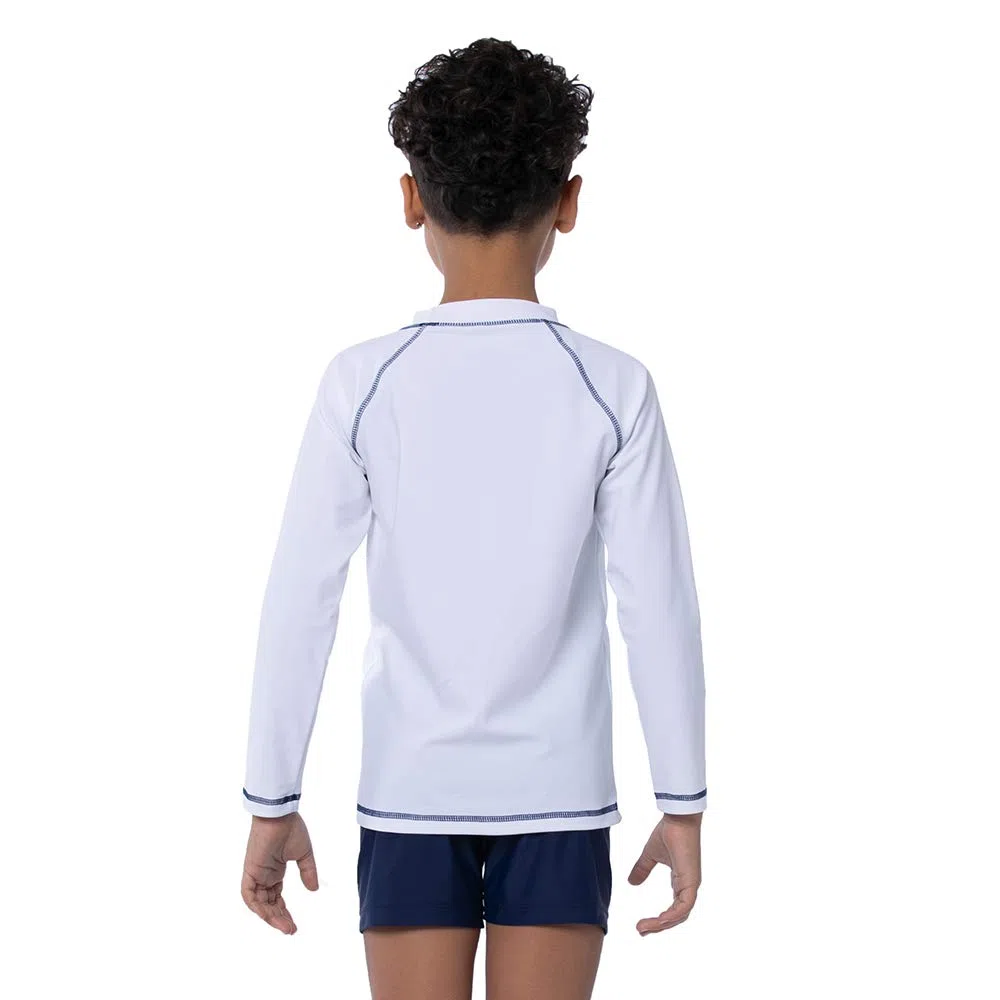 Rash Guard Bambino Maglia Nuoto Protezione Solare con Maniche Lunga Costume da Bagno per Ragazzi Asciugatura Rapida 4-14 Anni