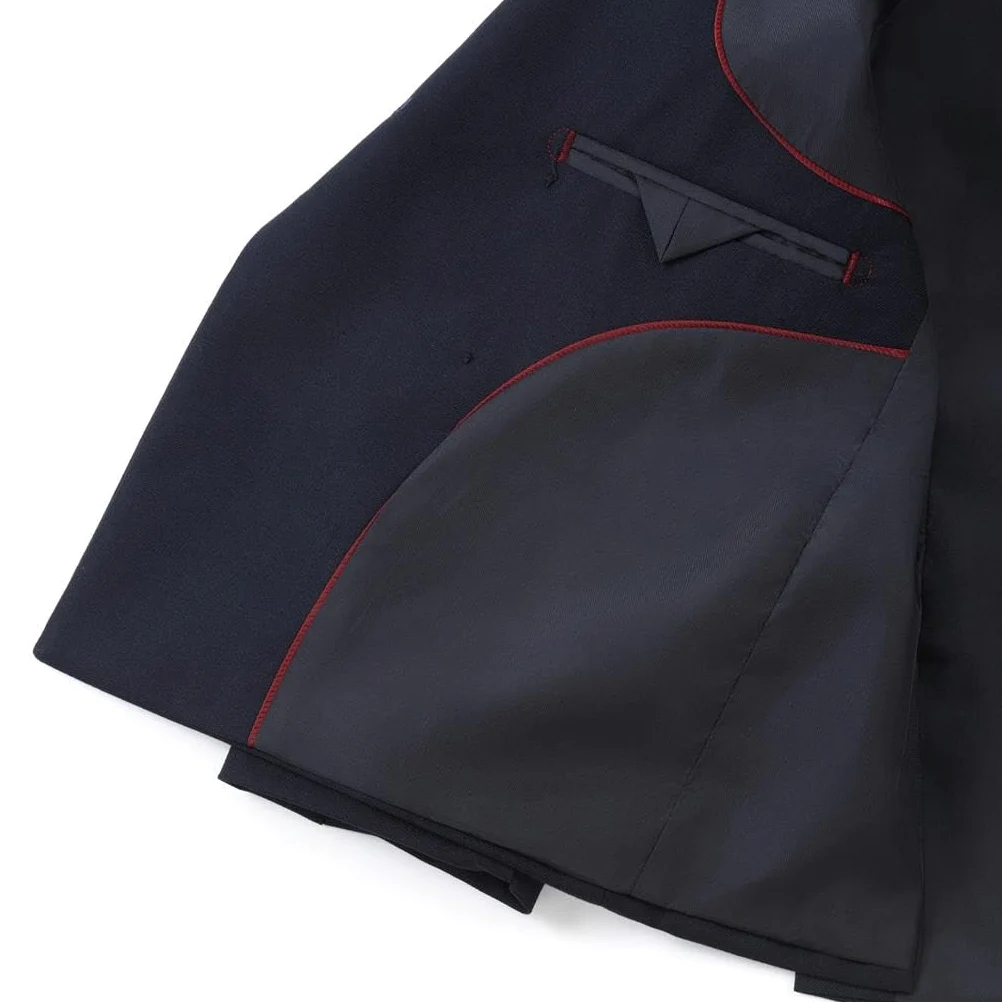 Lito Angels Smoking Blu Navy Completo Elegante per Bambino, Set 5 Pezzi (Gilet, Giacca, Camicia, Cravatta e Pantaloni) Taglia 2-8 Anni