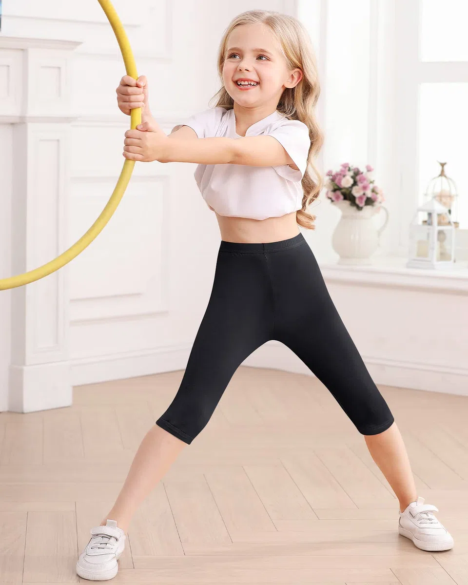 Domee Leggings 3/4 Pinocchietti Estivi Bambina Pacco da 3