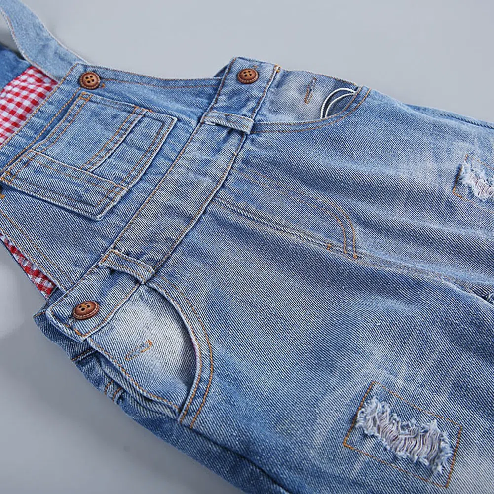 KIDSCOOL SPACE Salopette di Jeans Blu e Nera per Neonati e Bambini/Ragazze, Abbigliamento da Lavoro in Jeans