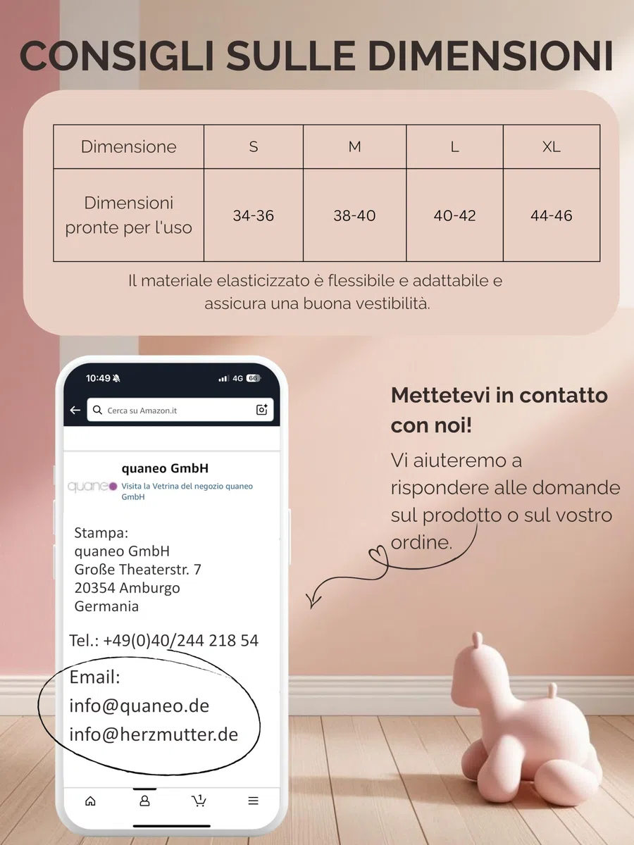 Herzmutter Fascia Gravidanza maternità - Copertura Pancia Elastica Comoda- Fasce Premaman Sostegno - 6000