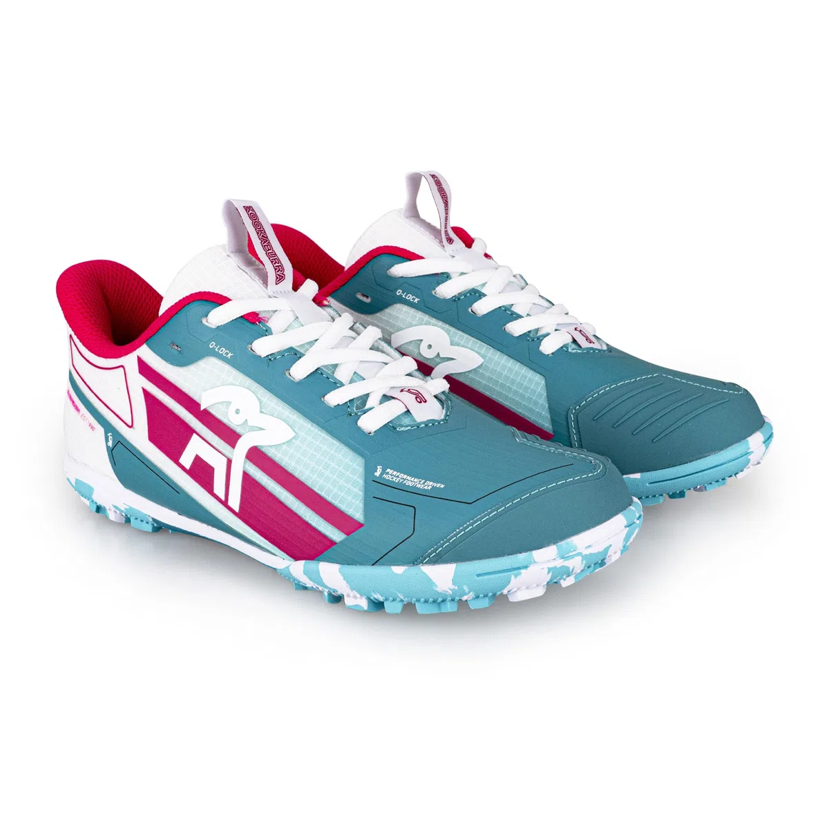 Kookaburra Kookaburra Orbit Junior Hockey Shoe |Mint/Pink Scarpa da hockeyUnisex - Bambini e Ragazzi