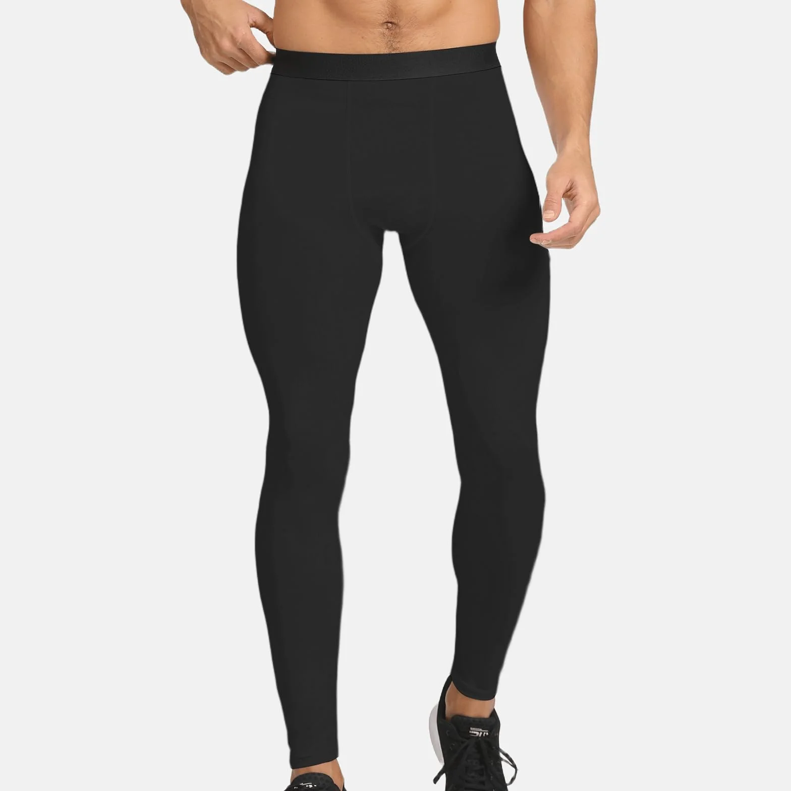 HYCOPROT Pantaloni a Compressione da Uomo Pantaloni da Corsa Ad Asciugatura Rapida Leggings Sportivi Leggings Base Layer Traspiranti Pantaloni Stretti