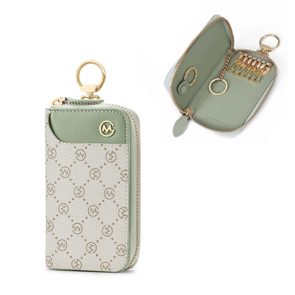 GOLF SUPAGS Portachiavi Porta Carte da Donna in Pelle PVC Portafoglio per Chiavi, Organizer per Denaro Portachiavi Borsa Borsellino