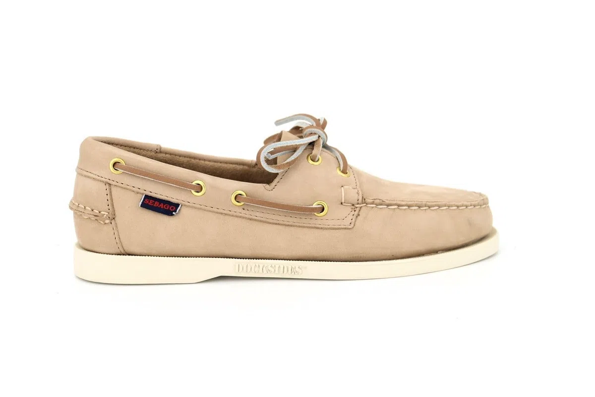 Docksides Portland Mocassino da Barca Uomo Beige Camel Nubuck