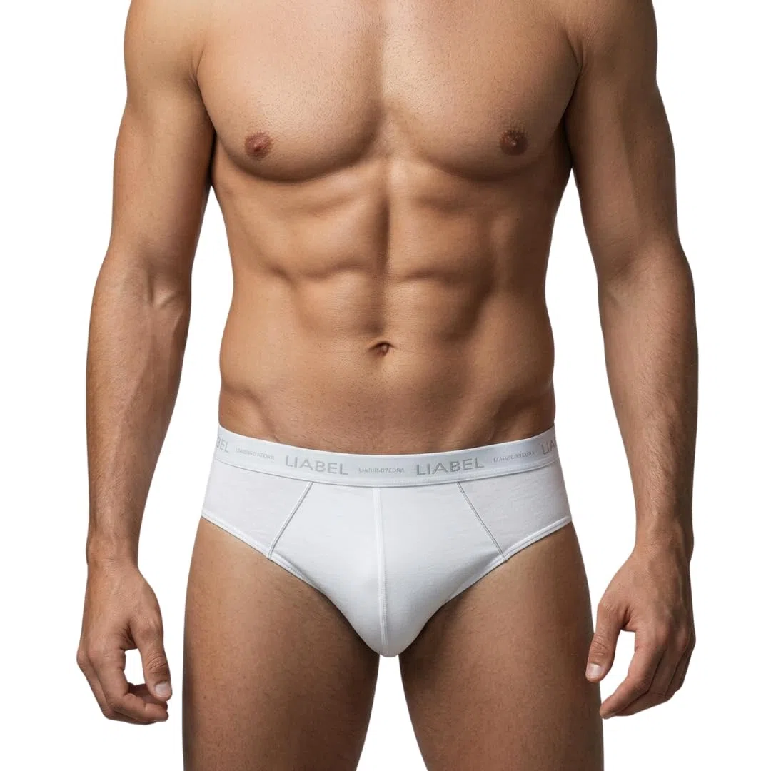 Liabel Slip Uomo in Cotone, Set 4 Pezzi, Mutande con Cuciture Rinforzate ed Elastico Esterno, Bianco Nero e Colorati