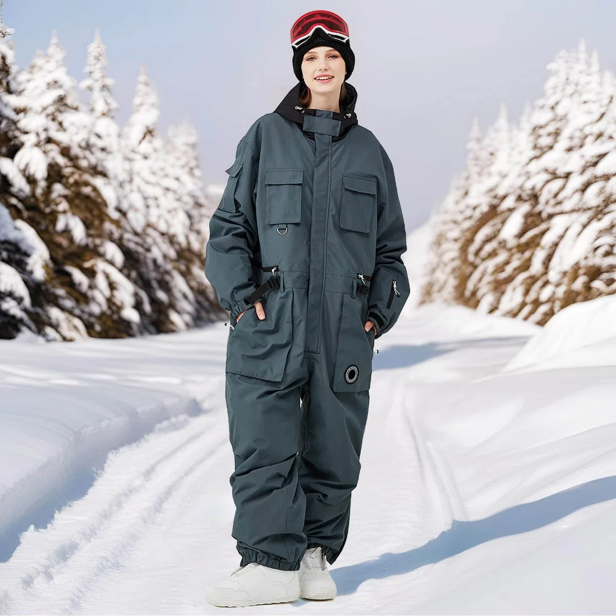 2026 Tute da Sci Intere da Uomo e da Donna, Tuta da Neve Isolate e Impermeabili, Invernali per sulla Neve Morbida Calda Snowboard Moto per Alpinismi Ciclismo Trekking Abbigliamento da Strada