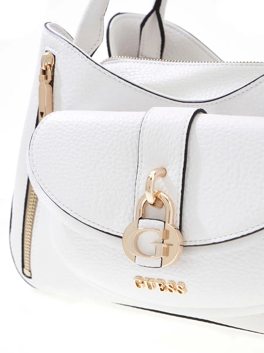 GUESS borsetta borsa a tracolla Jessa Girlfriend Bag White avorio